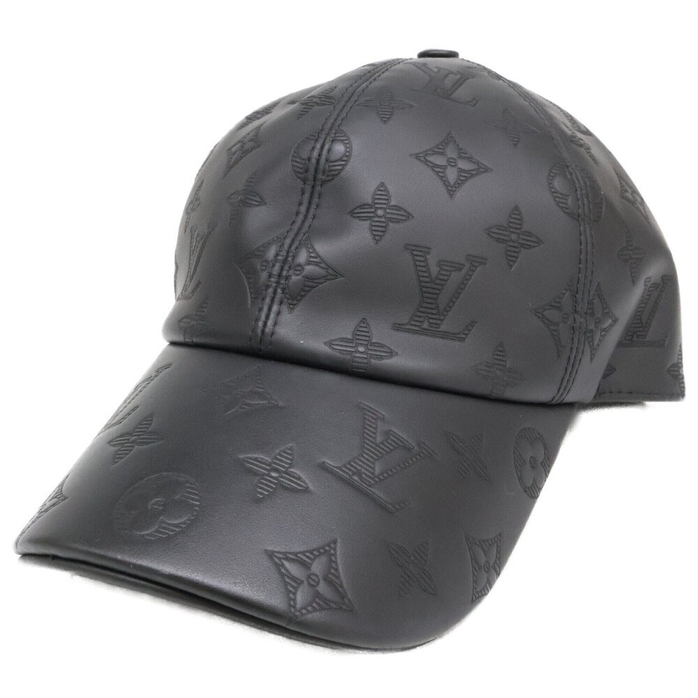 LOUIS VUITTON Louis Vuitton 25th year model M76580 Monogram Shadow Cap Hat Bl...